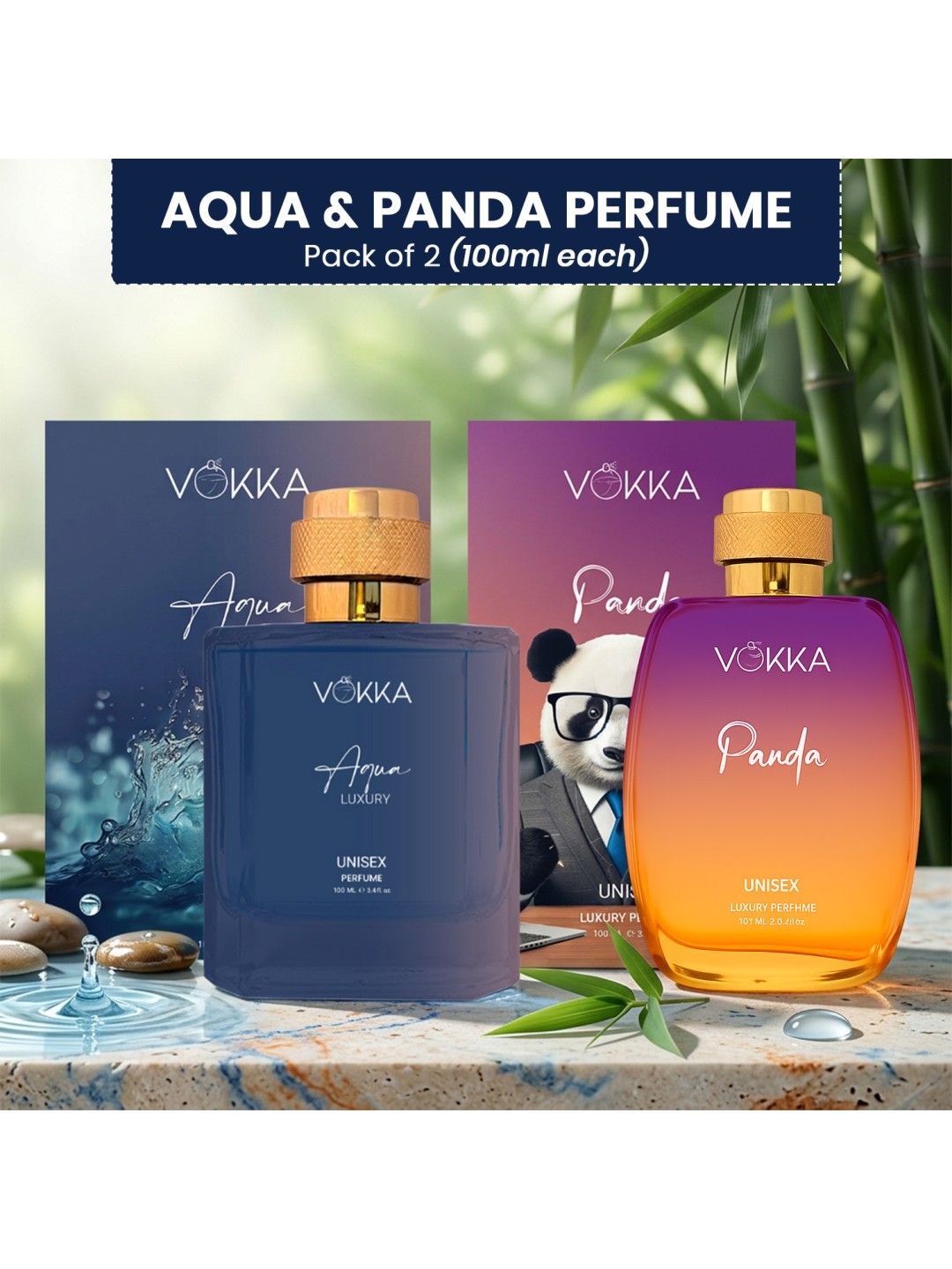 Unisex 2Pcs EDP 100 ml Each