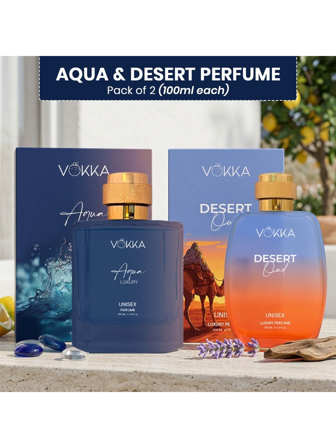 Unisex 2Pcs EDP 100 ml Each