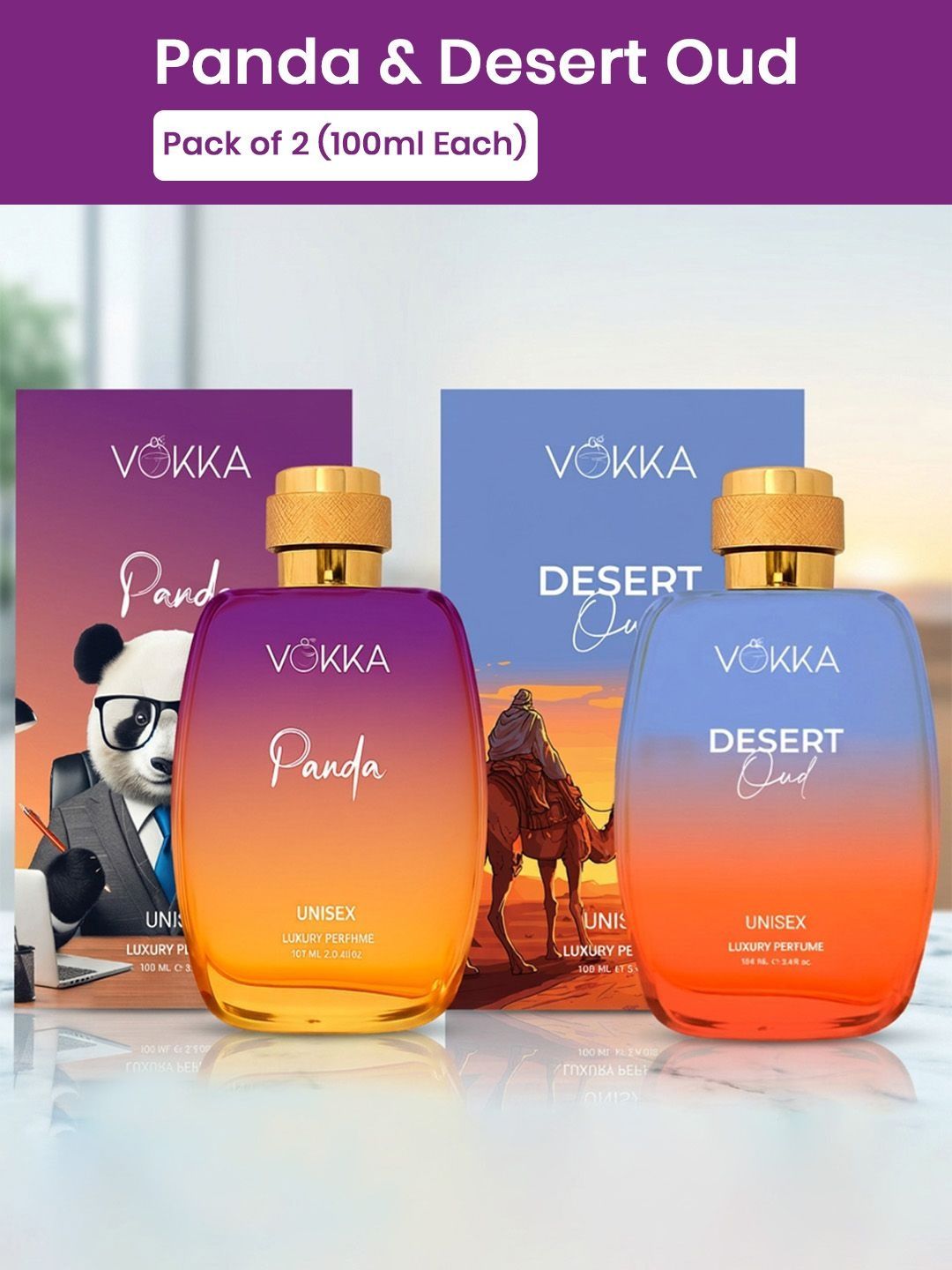 Unisex 2Pcs EDP - 100 ml Each