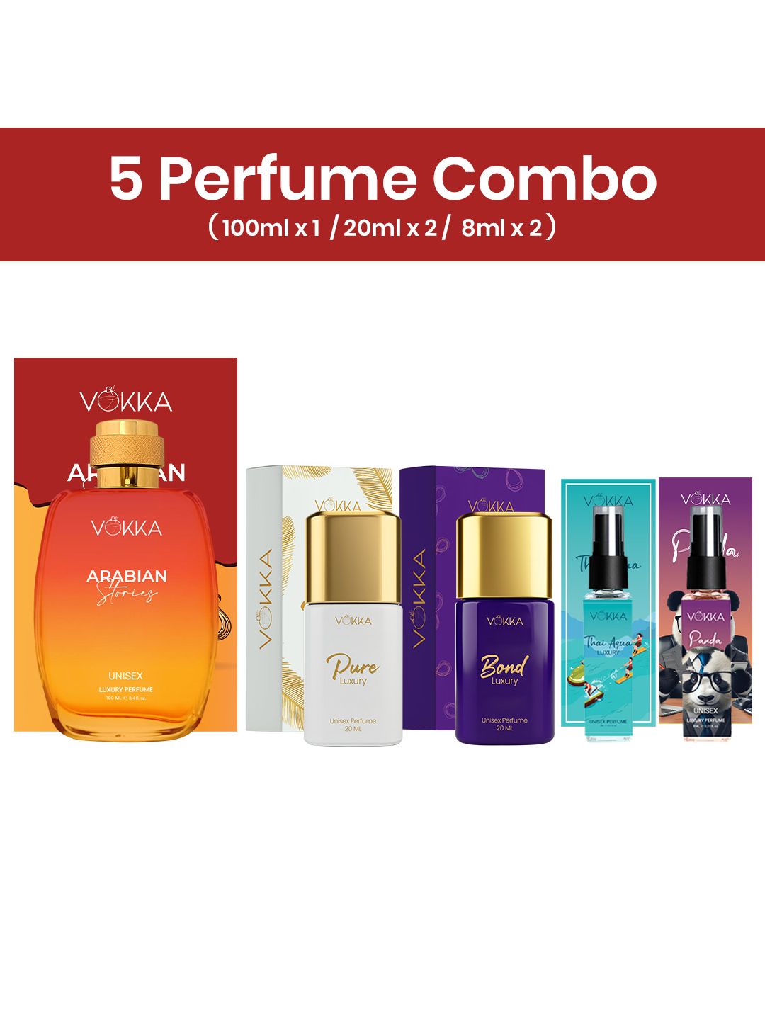 5 Pcs Long Lasting Purfume