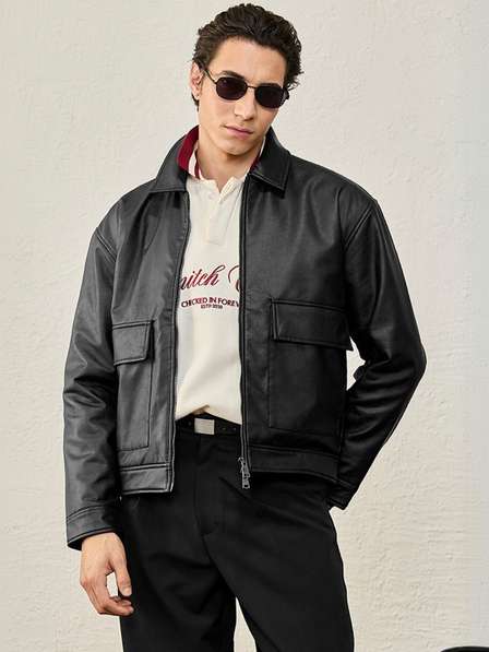 Snitch LUXE CATCH ME IF YOU CAN Faux Leather Jacket