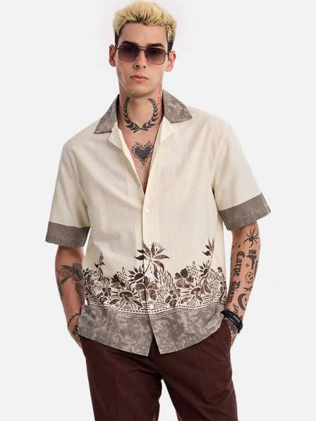 Snitch Off-White Abstract Shirt