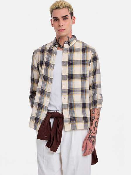 Snitch Men Tartan Checks Checked Casual Shirt