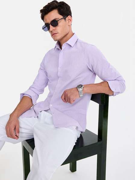 Snitch Lavender Seersucker Shirt