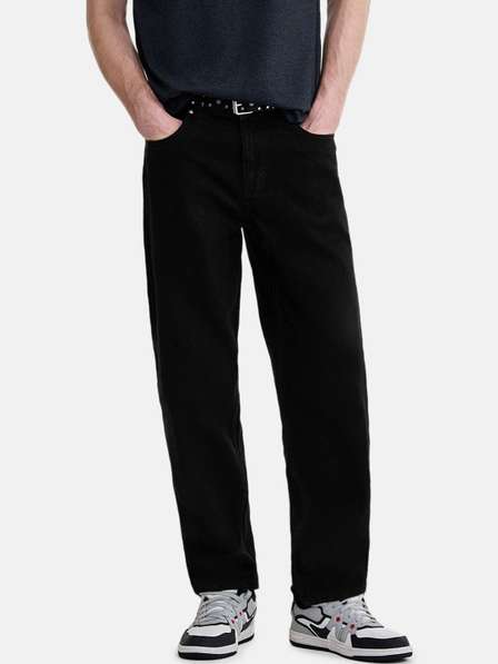 Snitch Black Mid-rise Barrel Fit Jeans Jeans