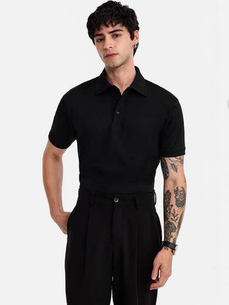 Snitch Technical Men Polo Collar Pockets T-shirt