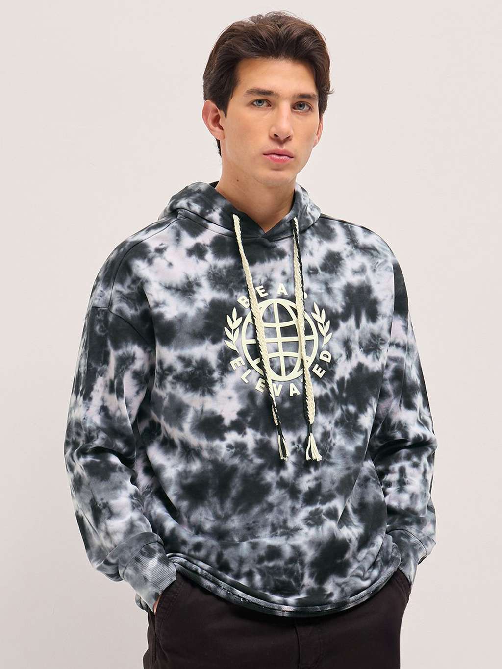 THE BEAR HOUSE Men Cotton Tie-Dye Hooded Sweatshirt — image 1 of 7