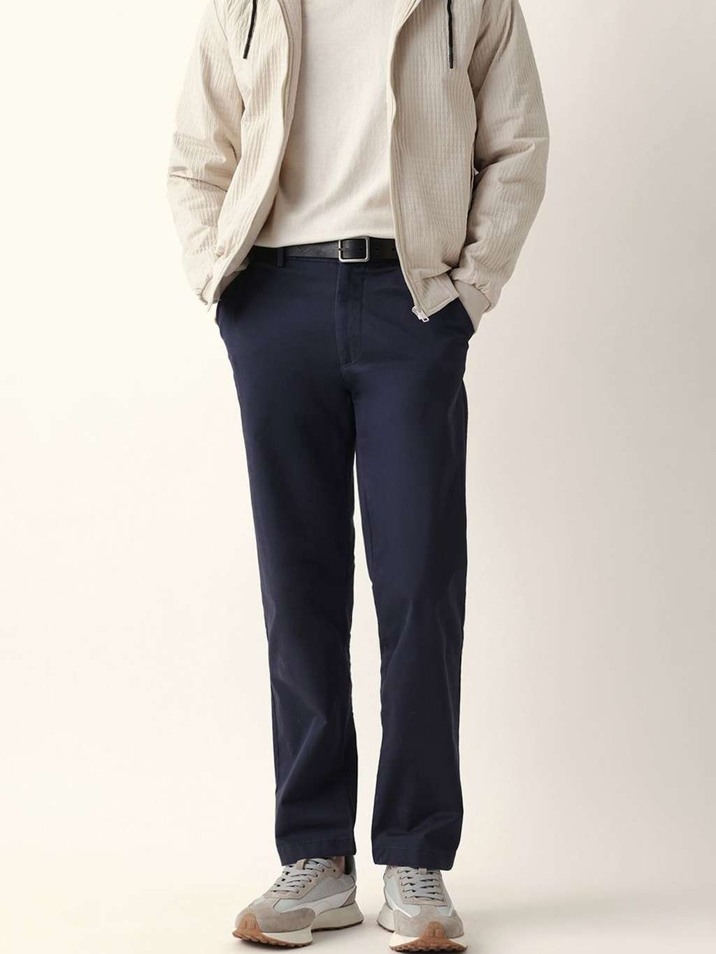 THE BEAR HOUSE Men Smart Straight Fit Trousers — image 1 of 7