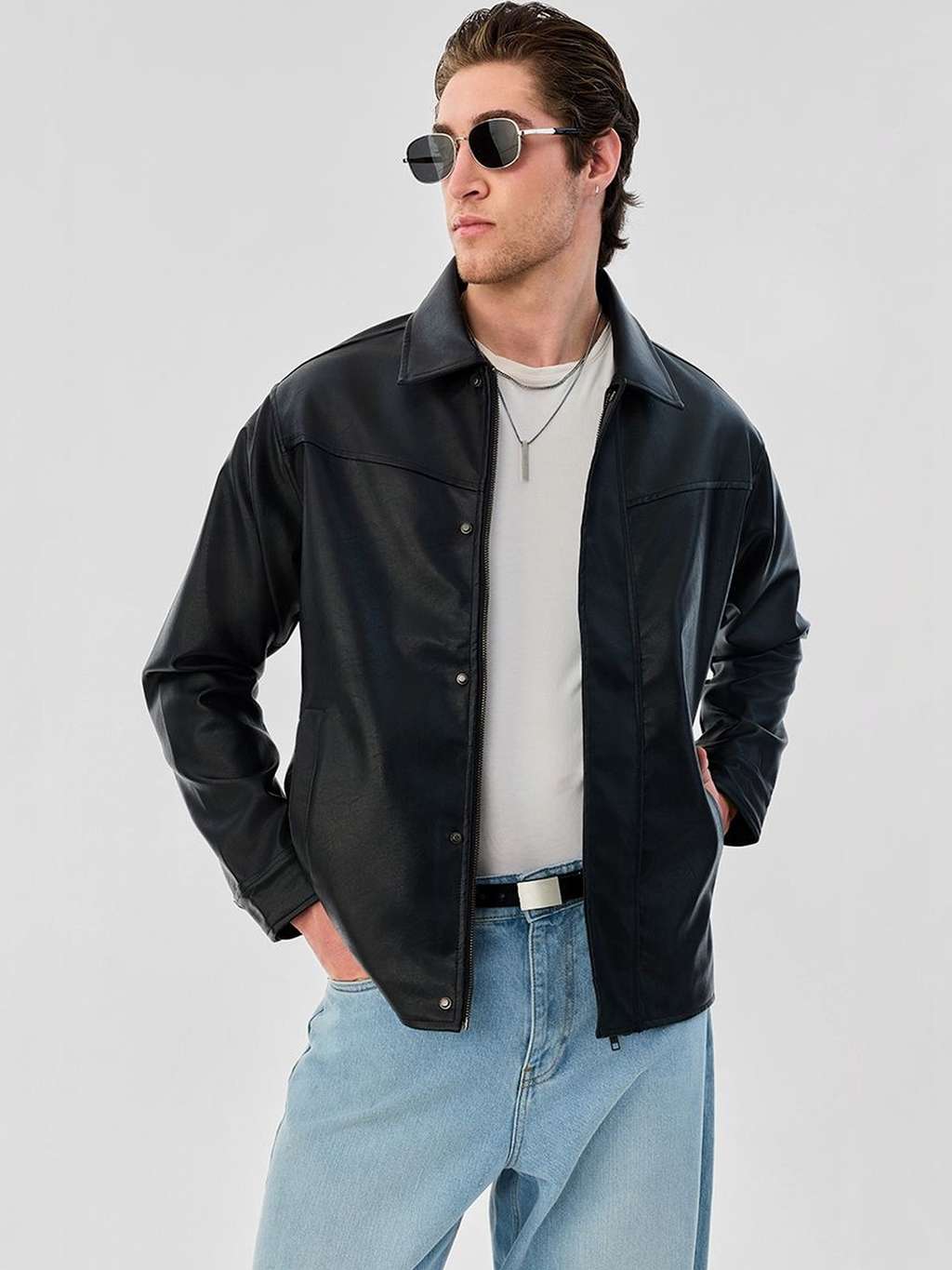 Snitch Men Leather Jacket — image 1 of 8