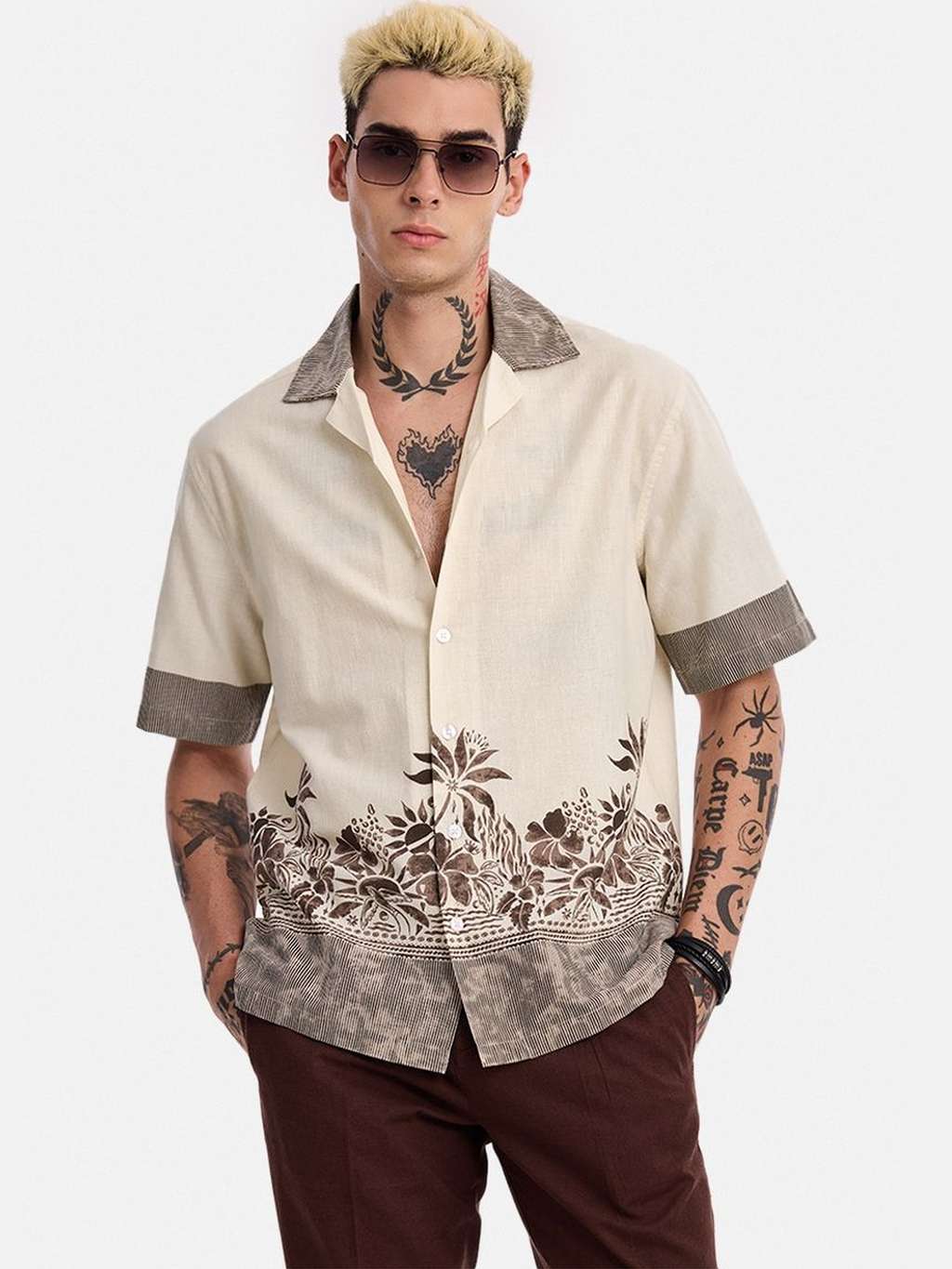 Snitch Off-White Abstract Shirt — image 1 of 8