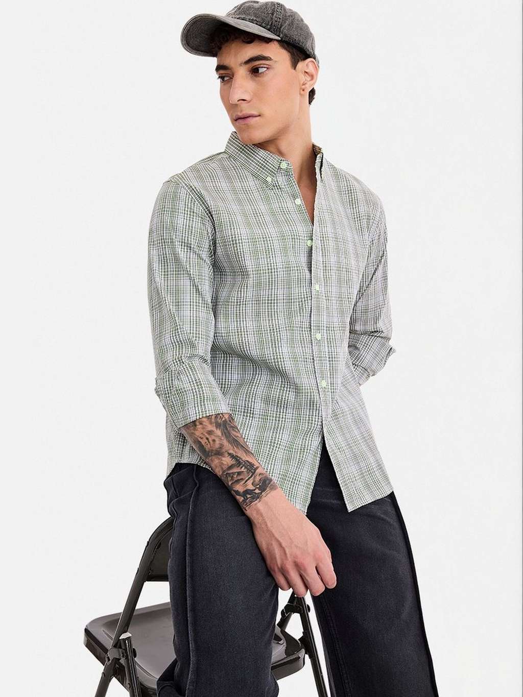Snitch Men Checked Casual Shirt — image 1 of 8