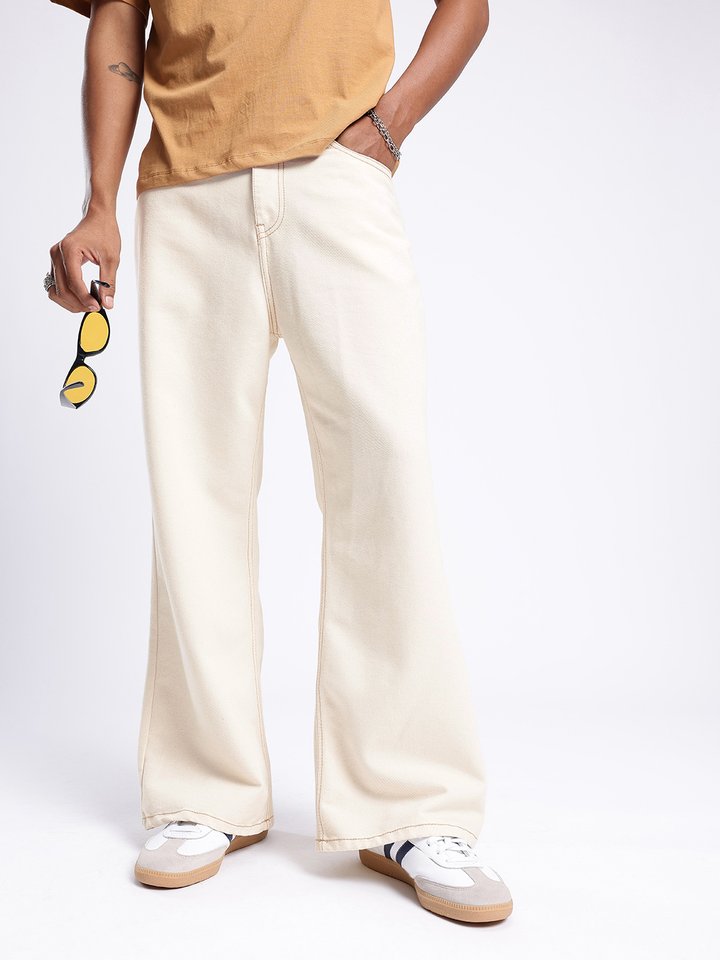 glitchez Men Loose Bootcut Fit Jeans