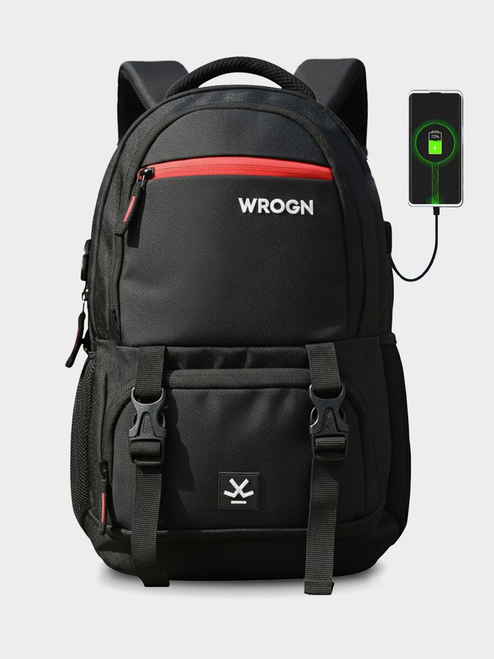 WROGN Unisex Backpack with USB Port 23L