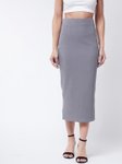 Purple Feather Women Pencil Skirt view 1
