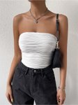Stylecast X Slyck Black Strapless Tube Top - Casual Off-shoulder view 1
