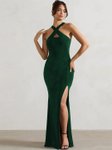 Clafoutis Crepe Bodycon Maxi Dress view 1