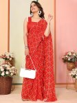 HERE&NOW Floral Printed Ready to Wear Saree