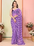 HERE&NOW Floral Printed Ready to Wear Saree