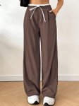 Women Loose Fit High-Rise Wide Leg Trousers view 3