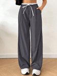 Women Loose Fit High-Rise Wide Leg Trousers view 4
