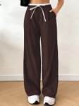 Women Loose Fit High-Rise Wide Leg Trousers view 5