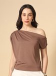 Globus Women One Shoulder Extended Sleeves Top view 3