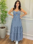 Burgstudio9 Checked Fit & Flare Maxi Dress view 2