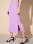 The Lifestyle Co. Women Solid Pencil Midi Skirt view 1