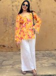 Deeps Fashion Paisley Printed Sleeveless Cotton Straight Kurta view 5