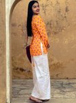 Deeps Fashion Paisley Printed Sleeveless Cotton Straight Kurta view 4