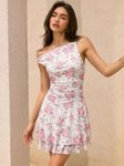 SZN Floral Printed Ruffled Fit & Flare Mini Dress view 2
