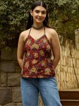 Varanga Ethnic Motifs Printed Halter Neck Kurti view 4