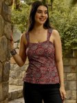 Varanga Ethnic Motifs Printed Halter Neck Kurti view 3
