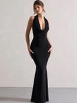 Moda Rapido Women Cowl Neck Bodycon Maxi Dress view 3