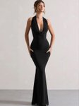 Cowl Neck Bodycon Maxi Dress view 1
