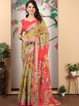 Anouk Kalamkari Linen Blend Saree