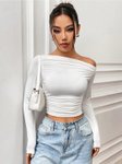 Istyle Can Women Solid Off-Shoulder Top view 2
