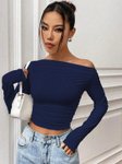 Istyle Can Women Solid Off-Shoulder Top view 3