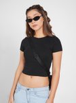 People Women Fitted Crop Top view 3