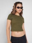 People Women Fitted Crop Top view 2