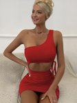 StyleCast One Shoulder Bodycon Mini Dress view 4