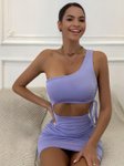 StyleCast One Shoulder Bodycon Mini Dress view 3