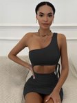 StyleCast One Shoulder Bodycon Mini Dress view 2