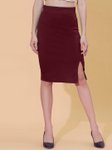 Selvia Side Slit Pencil Mini Skirt view 2