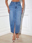 Stylecast X Kotty Women Denim Mini A-Line Skirt view 1