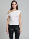 One Shoulder Tie Up Strap Top view 1