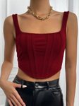 Projas Women Square Neck Corset Crop Top view 1