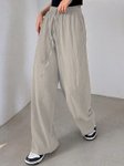 Women Loose Fit High-Rise Wide Leg Trousers view 2