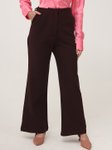 AMSWAN Women Smart Flared Wide Leg High-Rise Trousers view 1