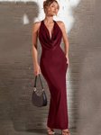 Moda Rapido Women Cowl Neck Bodycon Maxi Dress view 3